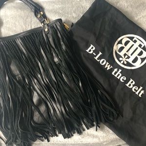 B-Low the Belt Black Fringe Handbag
